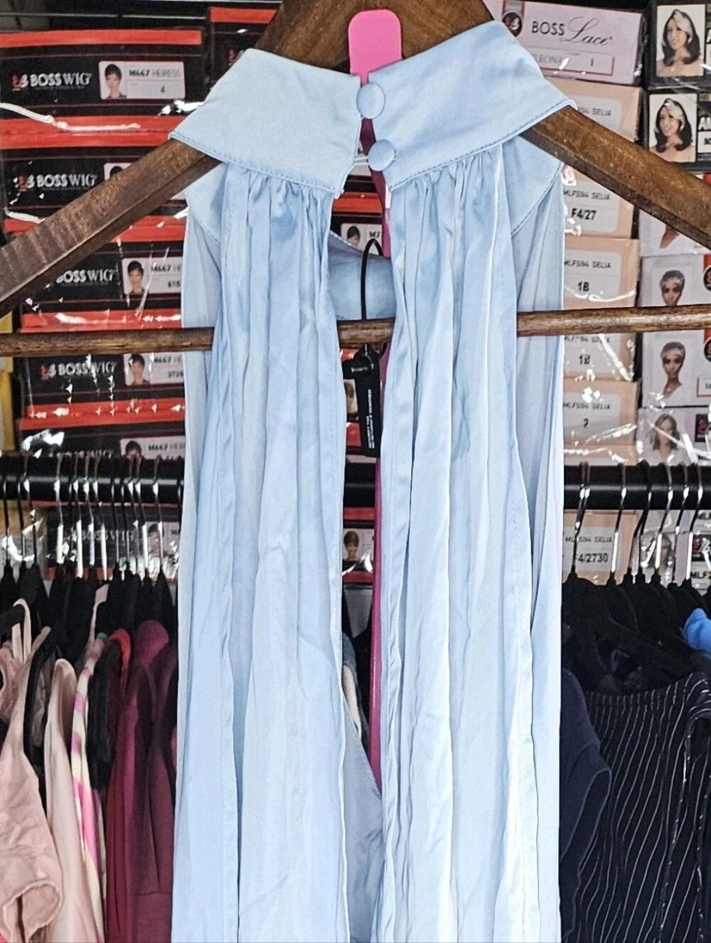 NWT Cider Blue V-Neck Halter Maxi Dress Size M